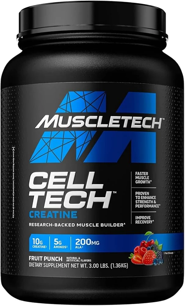 MuscleTech - Cell-Tech Creatine - Research-Backed Muscle Builder - Fruit Punch - 1.36kg (3.00 Lbs)