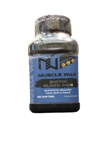 Muscle War - Biotin 10,000 MCG - 90 Softgels