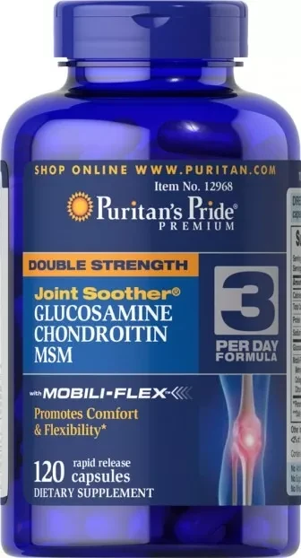 Puritan's Pride - Joint Soother® Glucosamine, Chondroitin & MSM - 120 Capsules