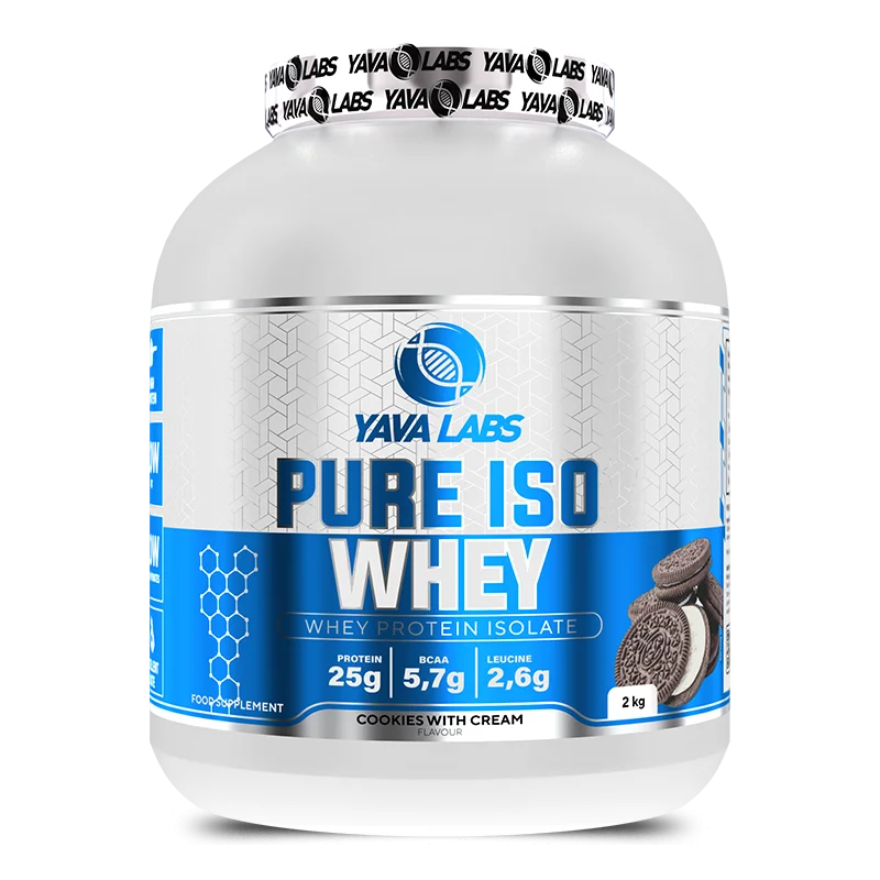 Yava Labs - Pure Iso Whey - Whey Protein Isolate - Cookies with Cream Flavor - 2 kg