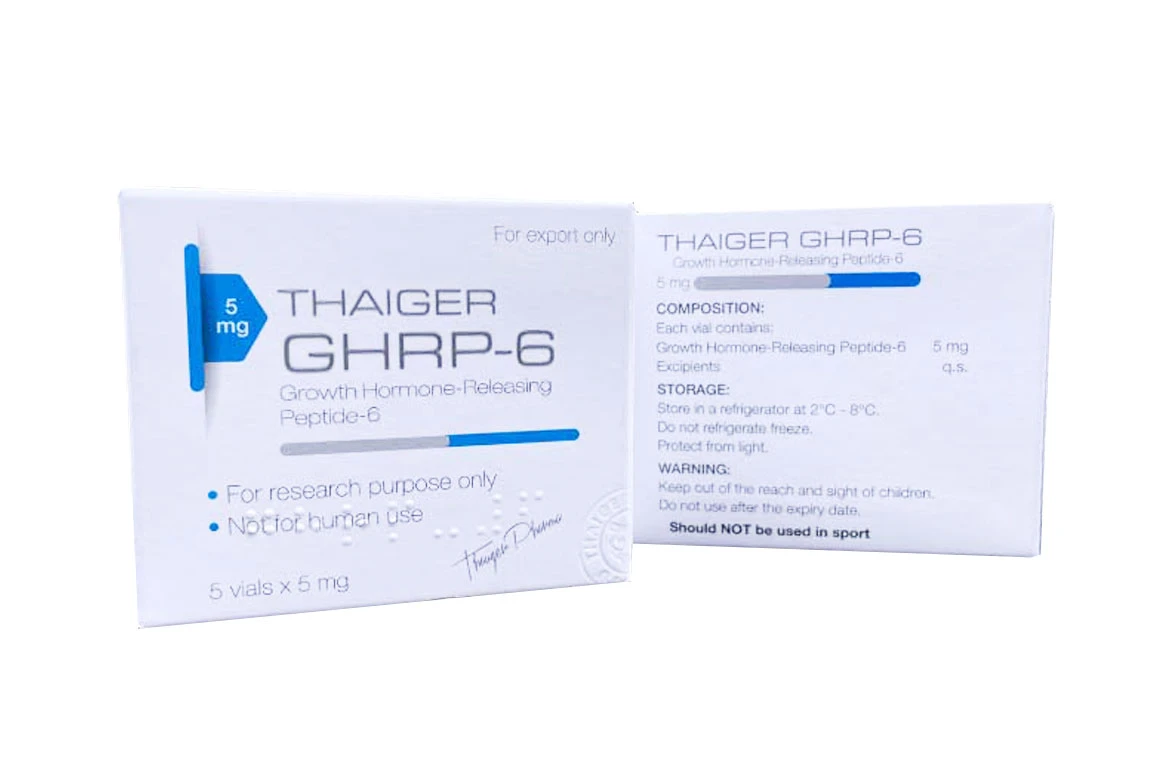 Thaiger Pharma - GHRP-6 - Growth Hormone-Releasing Peptide - 5 mg/vial