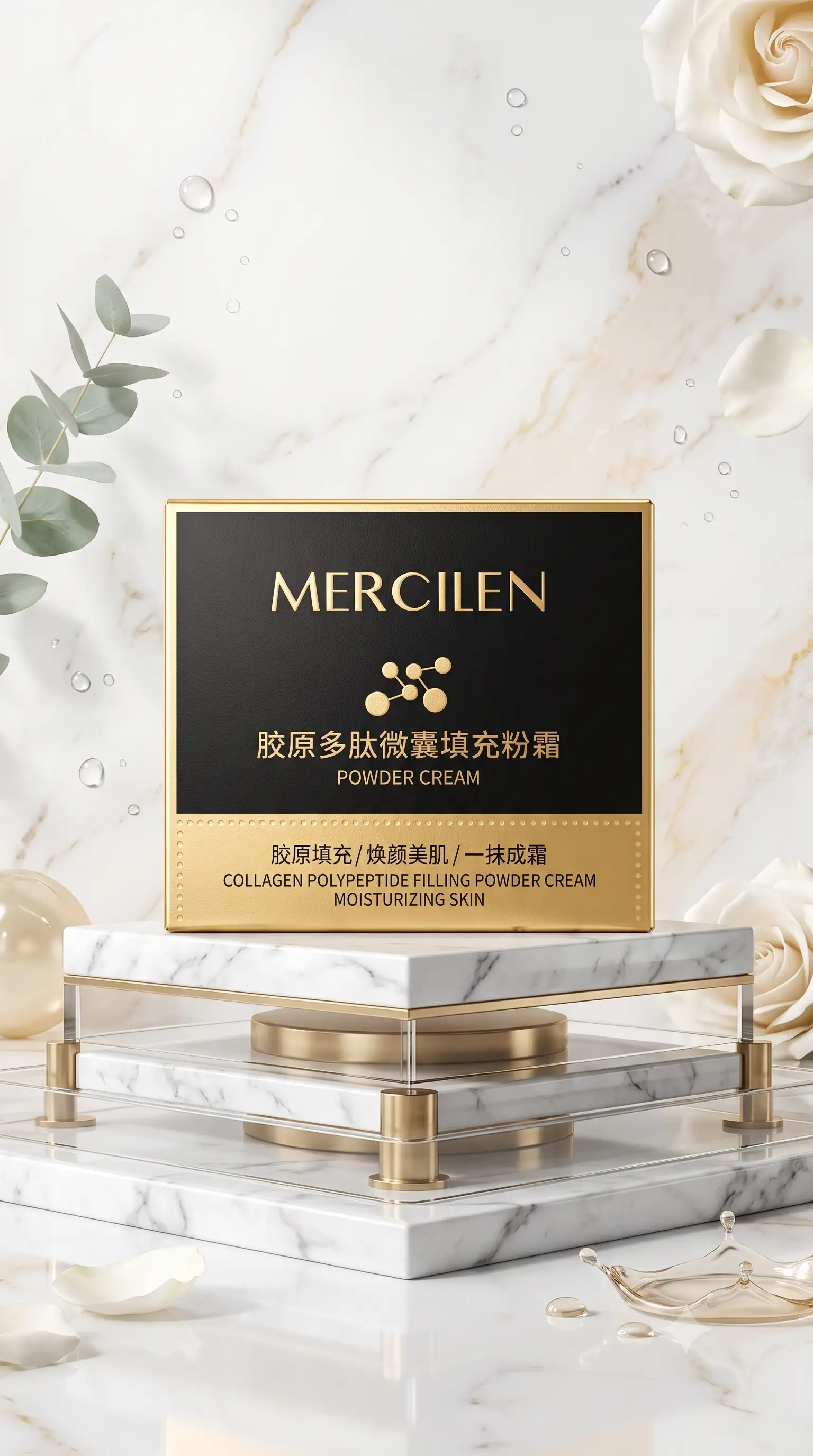 MERCILEN - Collagen Polypeptide Filling Powder Cream - Moisturizing Skin