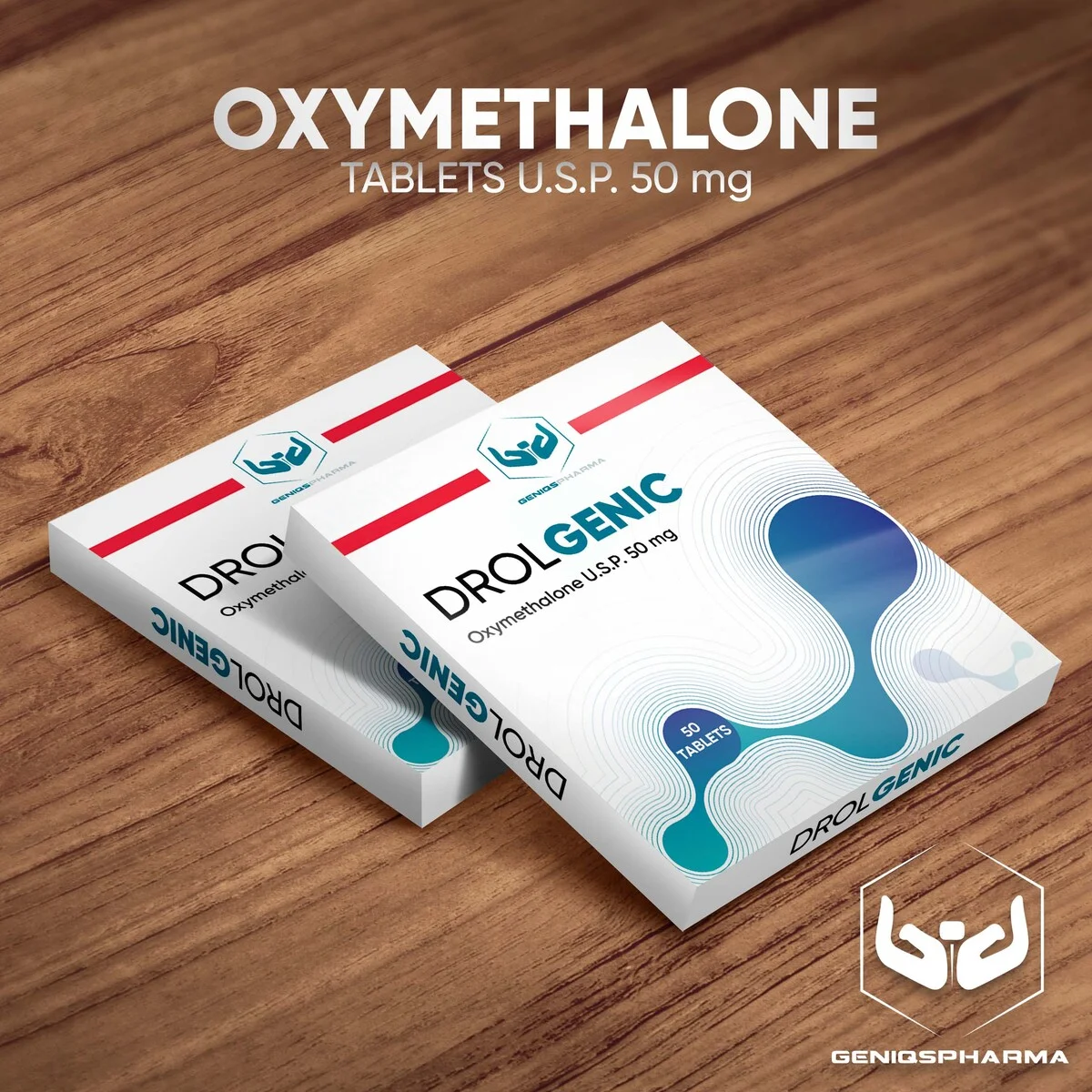Geniqspharma - Drologenic (Oxymetholone Tablets U.S.P.) - 50mg - 50 Tablets