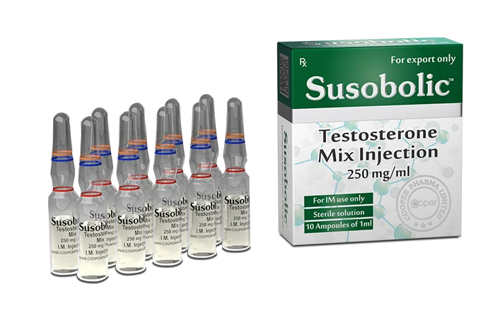 كوبر فارما (Cooper Pharma) - سوسوبوليك (خليط تستوستيرون للحقن) - 250 مجم/مل - 10 أمبولات × 1 مل