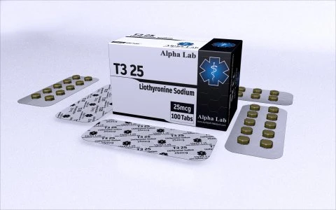 Alpha Lab - T3 25 (Liothyronine Sodium) - 25mcg - 100 Tablets